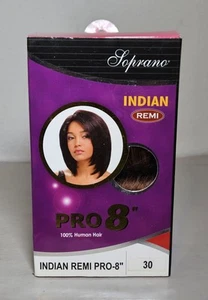 Soprano Indian Remi Pro-8" 100% Human Hair #30 Beauty Supply - Picture 1 of 3