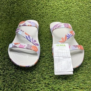 Crocs Kadee II Tropical Sandale Damen Gr.9 Riemchen 211698-101 Neu Mit Etikett - Bild 1 von 7