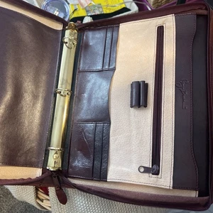 Giorgio Bernini Portafoglio Pelle Borgogna Organizzatore Zip Business Raccoglitore 3 Anelli - Foto 1 di 10