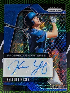 Kellon Lindsey 2025 Panini Prizm Prospect Signatures Auto Blue Shimmer Prizm 3/8 - Picture 1 of 2
