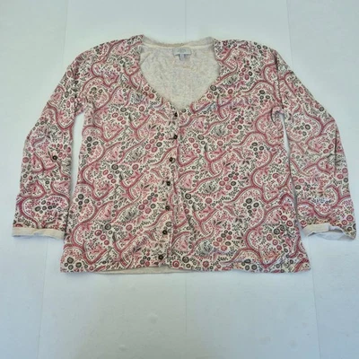 Cárdigan LAURA ASHLEY 16 rosa para mujer mezcla de angora floral cuello en V - Imagen 1 de 4