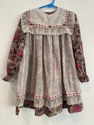 Vestido Winnie The Pooh Vintage 1970-80 Floral Talla 5 Walt Disney Hecho en EE. UU. Foto 1 de 4