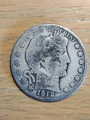 90% SILVER 1912 P BARBER HALF #2 - Image 1 of 2