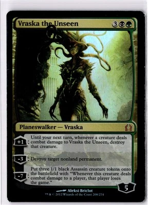 Vraska, The Unseen HP* FOIL Return To Ravnica ENGLISH 208/274 mtg -UnltdCards - Image 1 of 2