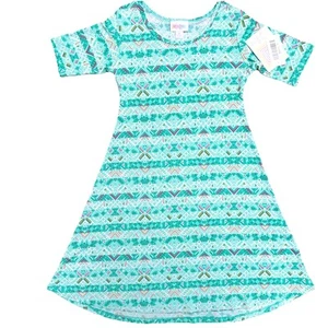 Girls Short Slv Swing Dress Sz 8 (szs 7-8) Lightweight Multicolor Adeline NWT - Picture 1 of 10