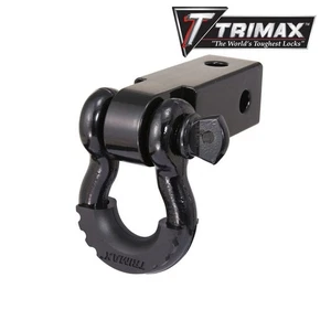 Trimax Recovery 2" Receiver Hitch D-Ring 3/4 Shackle Pulling Draw Bar Shank -Blk - Picture 1 of 4
