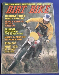 DIRT BIKE MAGAZINE-JULY 1975  PENTON 250  CR250M1 ELSINORE MAICO 400MX   VINTAGE - Picture 1 of 4