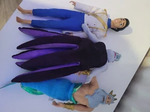 Disney Store King Triton & Ursula Dolls Figures The Little Mermaid - Picture 1 of 5