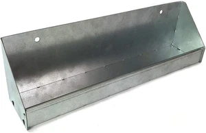Galvanised Chicken Poultry Feeder Trough & Wall Mounted Farm Yard Durable - Picture 1 of 12