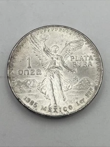 1985 - Mexico Libertad 1 Onza One Ounce 0.999 Fine Silver Coin - Picture 1 of 2