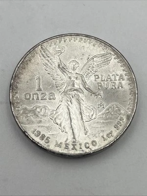 1985 - Mexico Libertad 1 Onza One Ounce 0.999 Fine Silver Coin - Image 1 of 2