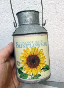 Home or kitchen decor tin can Sunflowers label, can be used as vase & decor - Bild 1 von 4