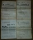Lot 4 numéros "Le Communiste", Opposition révolutionnaire du PCF, 1958
