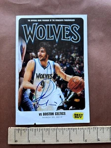 Ricky Rubio Basketball Minnesota TIMBERWOLVES signed Auto about 5x7 Program - Picture 1 of 7