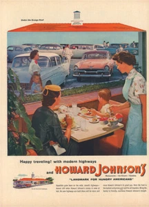 Camarera de restaurante Howard Johnson's 1955 anuncio impreso de revista vintage - Imagen 1 de 1