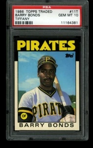 1986 Topps Traded Tiffany BARRY BONDS Rookie RC #11T PSA 10