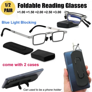 Reading Glasses Mens Womens Metal Frame Readers Eyeglasses Blue Light Bloacking - Picture 1 of 22