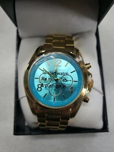 Reloj de pulsera multifunción esfera turquesa para mujer Akribos XXIV AK760YGTQ NUEVO EN CAJA - Imagen 1 de 6