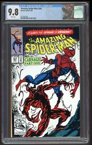 Amazing Spider-Man 361 CGC 9.8 1ST CARNAGE Etichetta personalizzata - Foto 1 di 10