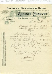 Dépt 84 - Le Thor - Belle Entête Graines et Semences de Choix du 12/07/1920 - Picture 1 of 1