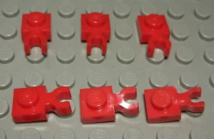 Lego Plate 1x1 with Clip Red 6 Pieces - Picture 1 of 1
