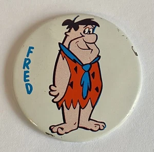 Vintage The Flintstones FRED Pinback Button Pin 1973 - Picture 1 of 3