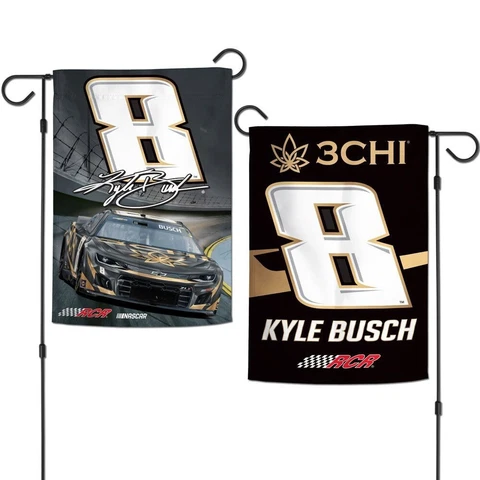 Kyle Busch 2023 3CHI Two Sided 12x18 Garden Flag Cover