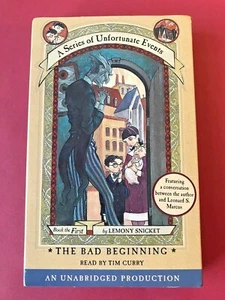 The Bad Beginning, by Lemony Snicket, 2001, 2 Cassettes, Unabridged, Tim Curry - Picture 1 of 7