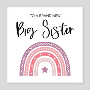 New Big Sister Folded Card | Gift for Brand New Big Sister | Congratulations - Picture 1 of 12