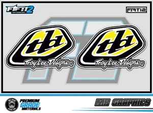 Motocross Stickers Troy Lee Designs MX Graphics Decals Yellow Graphic Radiator - Picture 1 of 1
