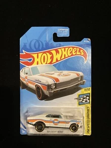 Hot Wheels 2019 HW Speed Graphics Blue Gulf '68 Chevy Nova 67/250 new htf 7/10 - Picture 1 of 2