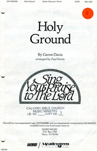 Holy Ground - Geron Davis - Sheet Music  1985 Word Music - Picture 1 of 1