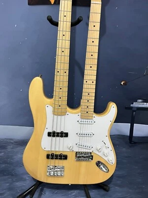 Guitarra Eléctrica y Bajo Doble Mástil Personalización de Fábrica ST+PB Color Natural Foto 1 de 4