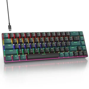 65% Mechanical Gaming Keyboard with Linear Red Switch Wired Mini Compact Keyb... - Picture 1 of 6