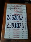LOT OF 9 ILLINOIS SPECIALTY "B TRUCK" LICENSE PLATES - GOOD TO VG CONDITION