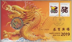Australia 2019 Chinese New Year Pig $1 Tuvalu coin - Picture 1 of 1