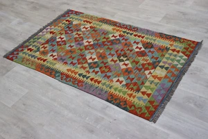 158x98 cm orient Teppich Afghan Turkmen Nomaden Planzenfarbe kelim kilim No5408 - Picture 1 of 12
