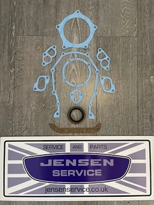 JENSEN INTERCEPTOR, FF , CV8, CONVERTIBLE &SP TIMING CHAIN COVER GASKET SET - Picture 1 of 24