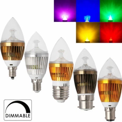 B22 E27 E12 E14 B15 Dimmable LED Candle Bulb Diamond Core Lights Lamp 6W 8W 10W - Image 1 of 4