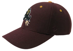 Zephyr NCAA Arizona State Sun Devils Maroon and Gold Hat Cap Fitted 7 1/8 - Picture 1 of 9