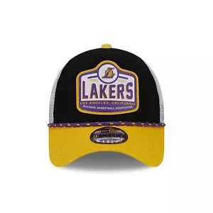 NEW ERA CAP. LA LAKERS NBA RALLY DRIVE SNAPBACK A-FRAME TRUCKER HAT - Picture 1 of 7