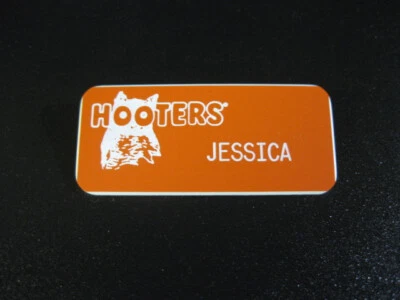 JESSICA * Hooters Uniform Waitress NAME BADGE TAG! - Image 1 of 2