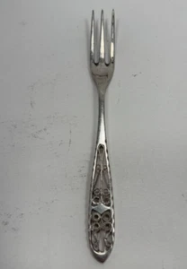 Silberne filigrane Cocktailgabel - Bild 1 von 4