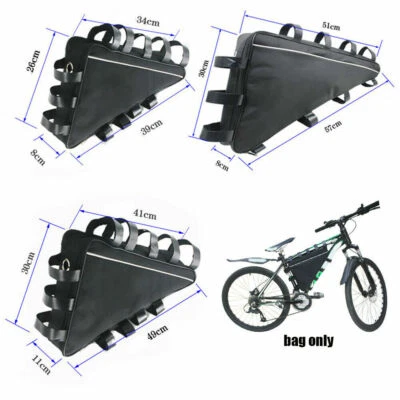 Triangle Bag Electric Mountain Bike Li-Ion Battery Bag Case Bicycle Frame UK - Image 1 of 4