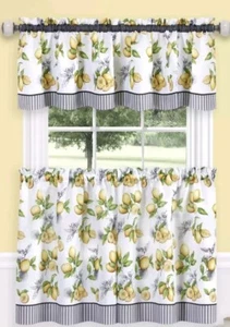 Lemon Drop Tier and Valance Window Curtain Sets - 58x24 Yellow - Lot Of 2 Sealed - Picture 1 of 3