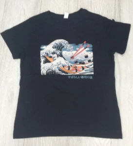 Great Sushi Wave T-Shirt Surfing Parody Funny Retro Tee - Picture 1 of 4