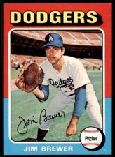 1975 TOPPS JIM BREWER LOS ANGELES DODGERS #163