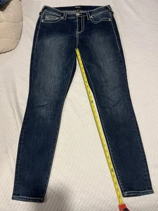 Jeans donna blu True Religion taglia 30 Jennie curvy vita media super skinny - Foto 1 di 10