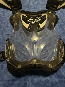 FOX RACING MOTOCROSS CHEST PROTECTOR KIDS/YOUTH Black/Clear Small - Picture 1 of 6