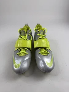 Nike Huarache 3 257674 XC Platinum/Volt Blue Chip Lacrosse Camp Cleats Size 13 - Picture 1 of 7